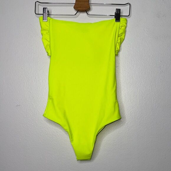 MIKOH Lana One Piece Swimsuit Yellow Size Small - Picture 6 of 8